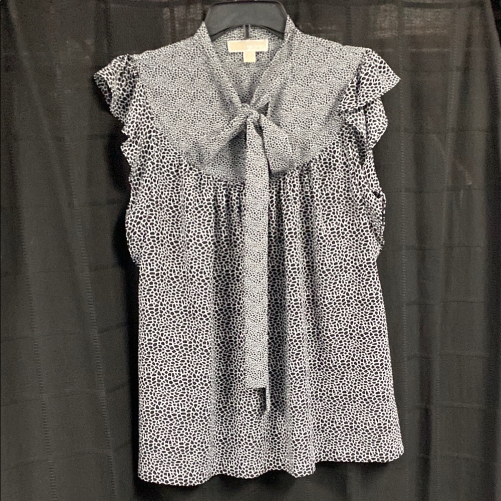 MICHAEL Michael Kors Black and White Patterned Blouse